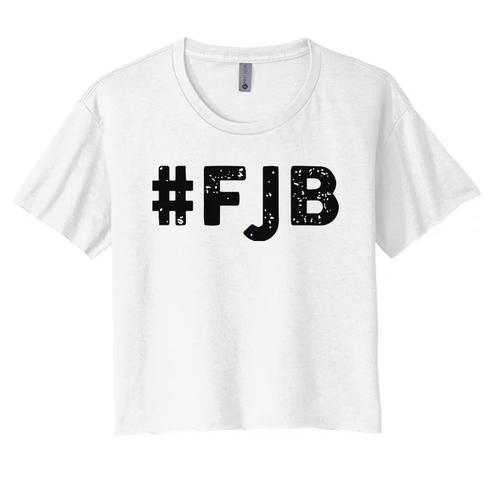 Funny Bare Shelves Biden E Parody Logo #Fjb Women's Crop Top Tee