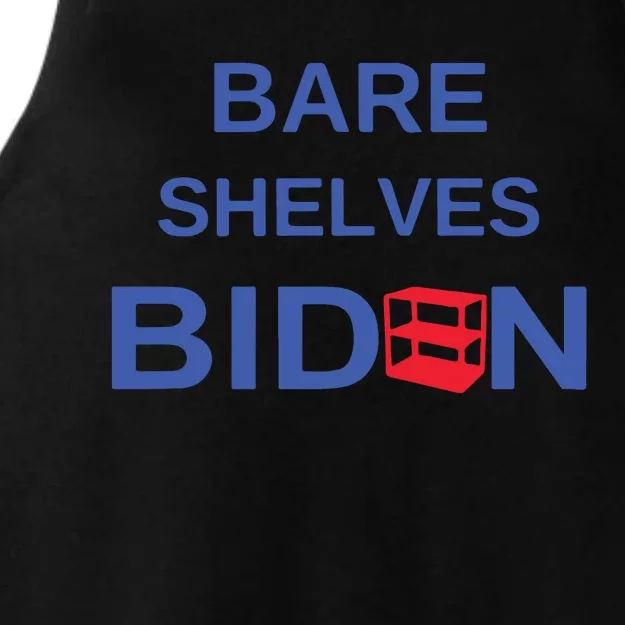 Funny Bare Shelves Biden E Parody Logo #Fjb Ladies Tri-Blend Wicking Tank