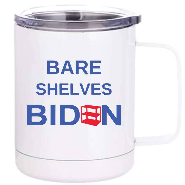 Funny Bare Shelves Biden E Parody Logo #Fjb Front & Back 12oz Stainless Steel Tumbler Cup