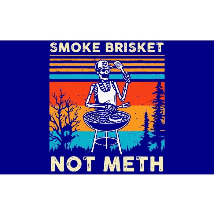 Funny BBQ Skeleton Smoke Brisket Not Meth Grilling Master Bumper Sticker