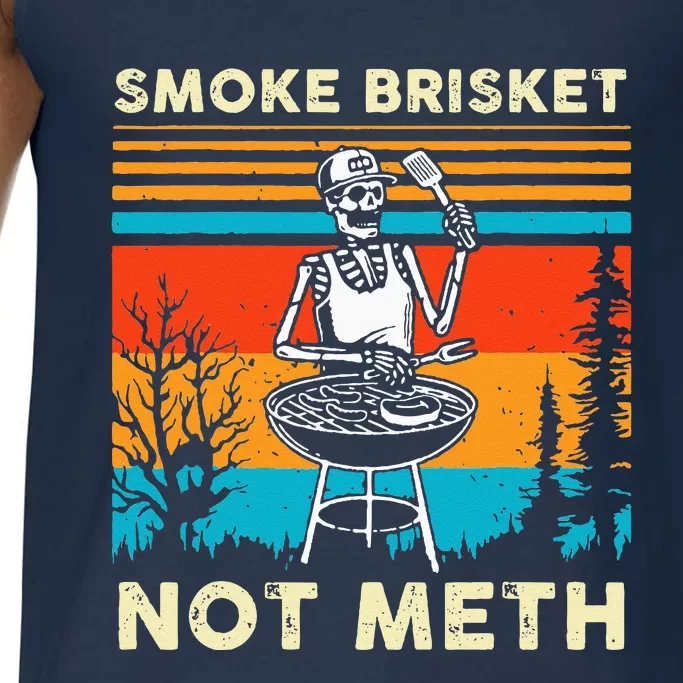 Funny BBQ Skeleton Smoke Brisket Not Meth Grilling Master Comfort Colors® Tank Top