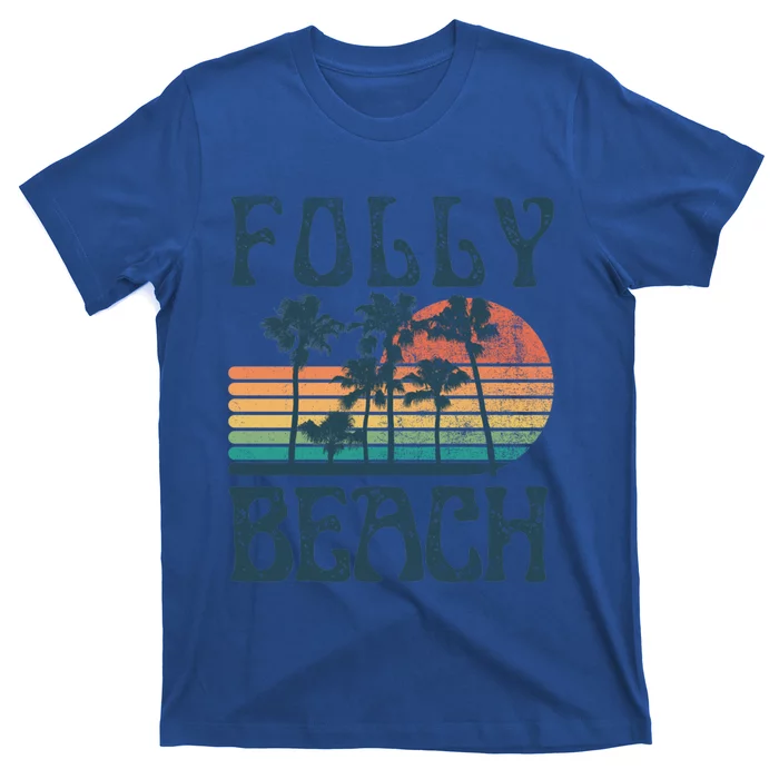 Folly Beach South Carolina Summer Vacation Vintage Cute Gift T-Shirt