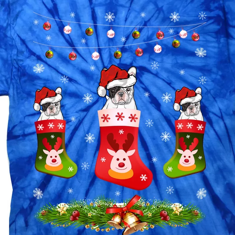 French Bulldog Stocking Xmas Gift French Bulldog Christmas Great Gift Tie-Dye T-Shirt