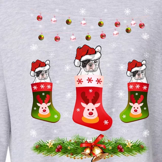 French Bulldog Stocking Xmas Gift French Bulldog Christmas Great Gift Cropped Pullover Crew