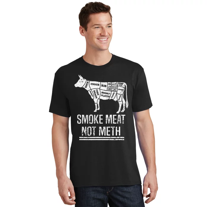 Funny BBQ Smoke Meat Not Meth Anti Drug Barbecue Grilling T-Shirt