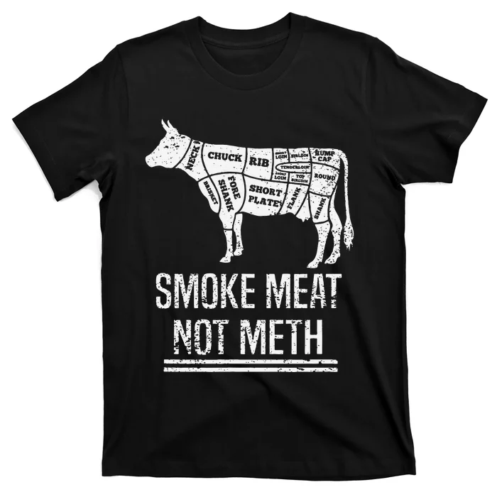 Funny BBQ Smoke Meat Not Meth Anti Drug Barbecue Grilling T-Shirt