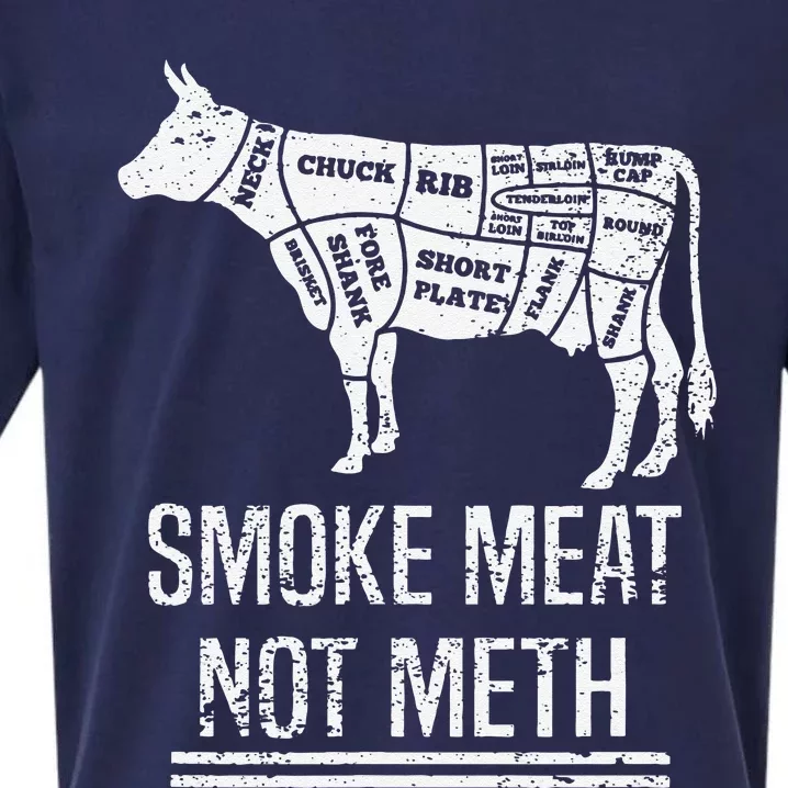 Funny BBQ Smoke Meat Not Meth Anti Drug Barbecue Grilling Sueded Cloud Jersey T-Shirt