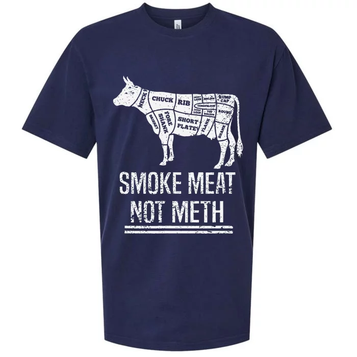 Funny BBQ Smoke Meat Not Meth Anti Drug Barbecue Grilling Sueded Cloud Jersey T-Shirt