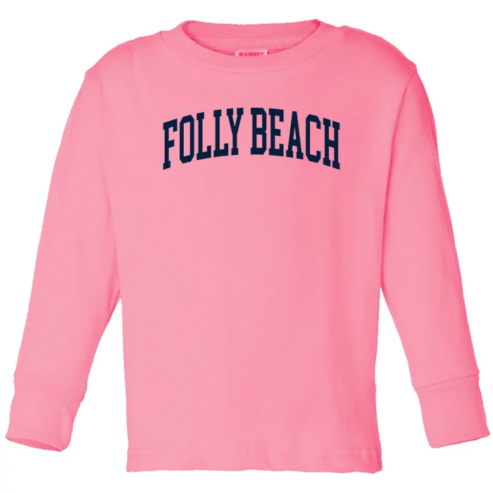 Folly Beach South Carolina Souvenir Toddler Long Sleeve Shirt