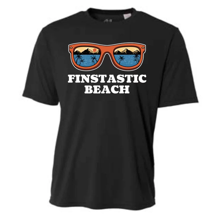 Finstastic Beach Summer Fishing Tropical Fisher Family Cute Gift Cooling Performance Crew T-Shirt