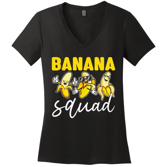 Funny BANANA SQUAD That’s Bananas Halloween Costume Women's V-Neck T-Shirt