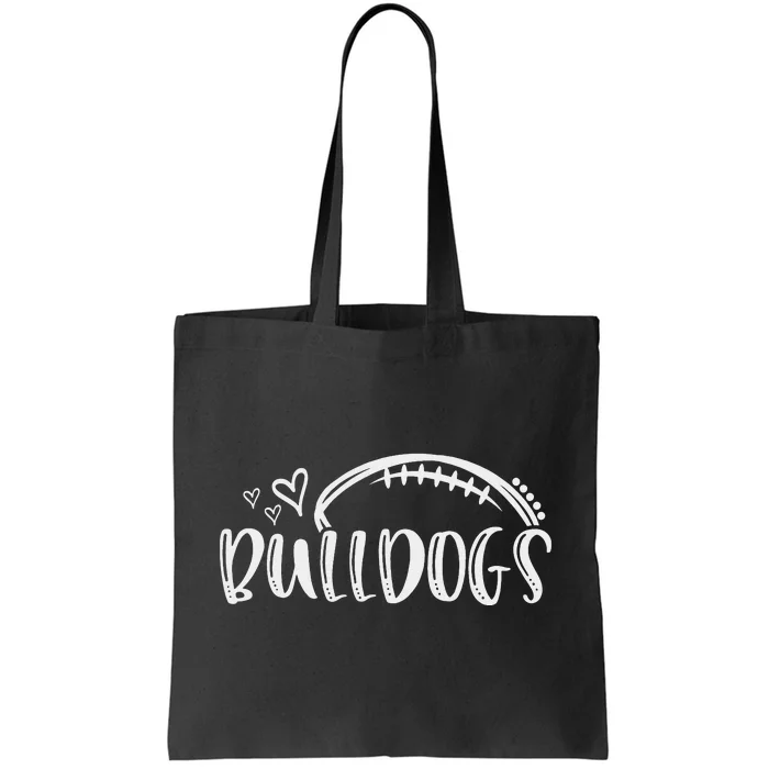 Football Bulldogs School Sports Fan Team Spirit Tote Bag