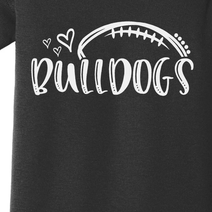 Football Bulldogs School Sports Fan Team Spirit Baby Bodysuit