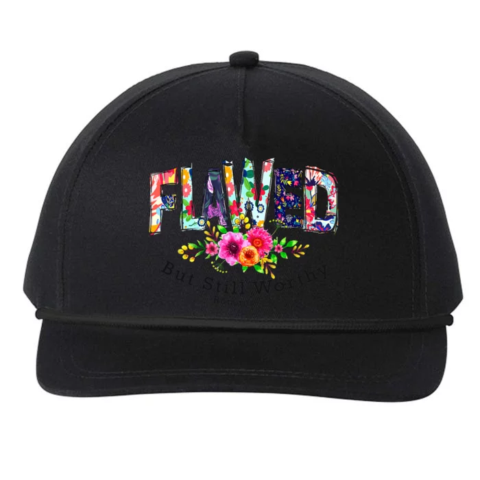 Flawed But Still Worthy Redeemed And Forgiven Christian Snapback Five-Panel Rope Hat