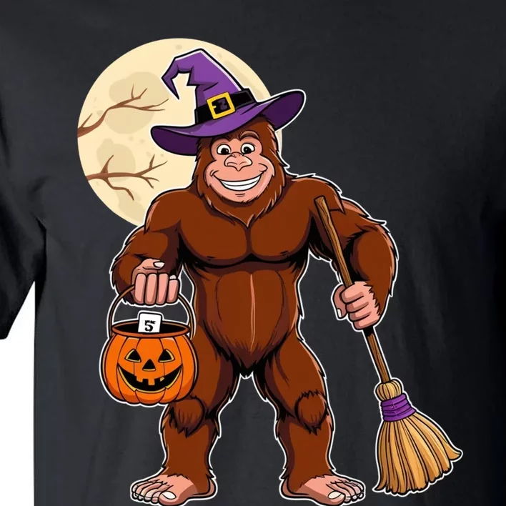 Funny Bigfoot Sasquatch Witch Halloween Costume Tall T-Shirt