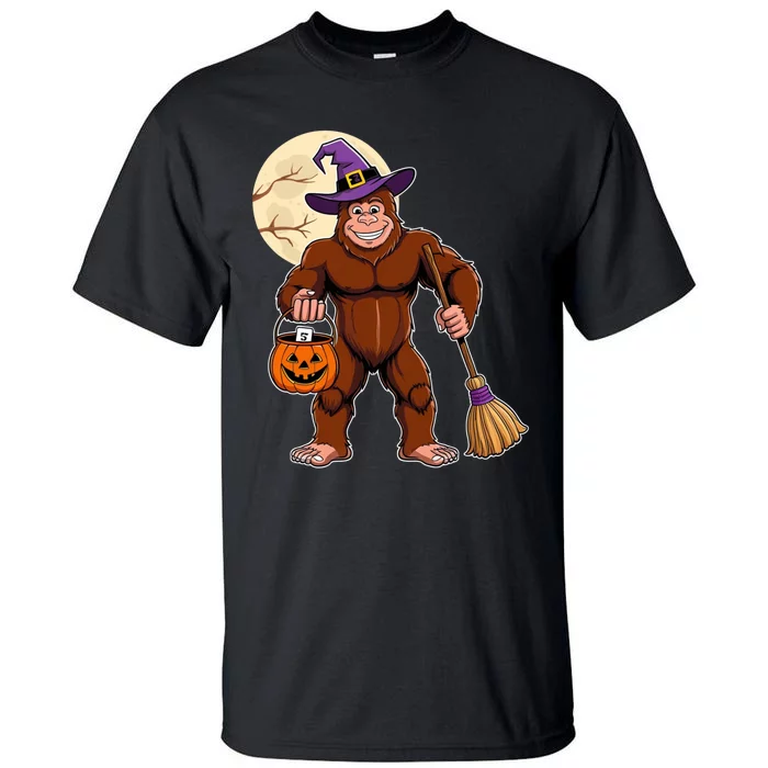 Funny Bigfoot Sasquatch Witch Halloween Costume Tall T-Shirt