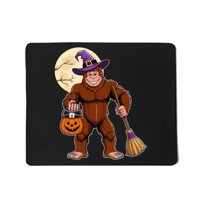 Funny Bigfoot Sasquatch Witch Halloween Costume Mousepad