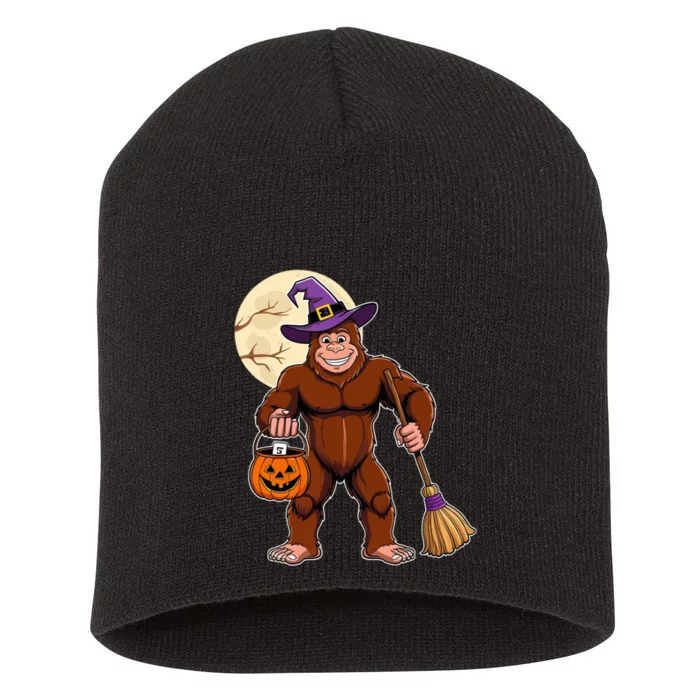 Funny Bigfoot Sasquatch Witch Halloween Costume Short Acrylic Beanie