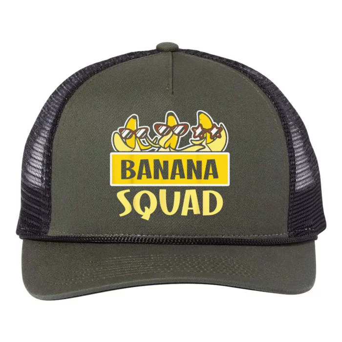 Funny BANANA SQUAD That’s Bananas Halloween Costume Retro Rope Trucker Hat Cap