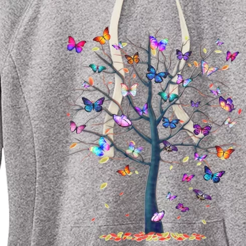 Funny Butterfly Saying Grey Classic Fit Women's Fleece Hoodie