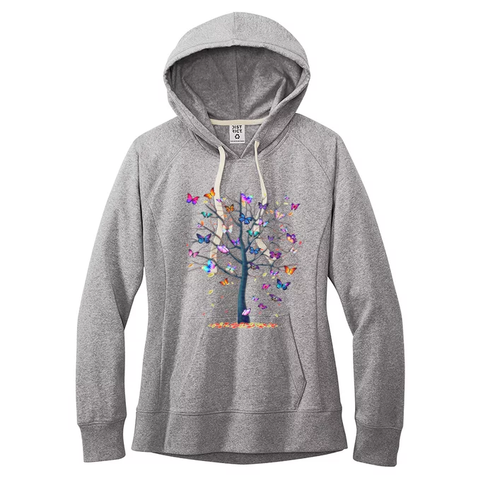 Funny Butterfly Saying Grey Classic Fit Women's Fleece Hoodie