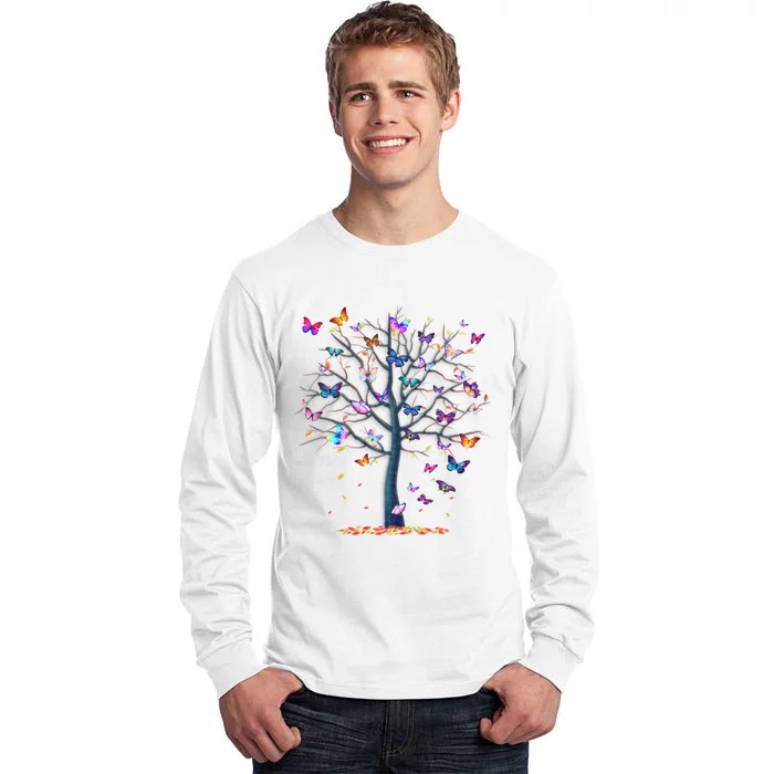 Funny Butterfly Saying Grey Classic Fit Tall Long Sleeve T-Shirt