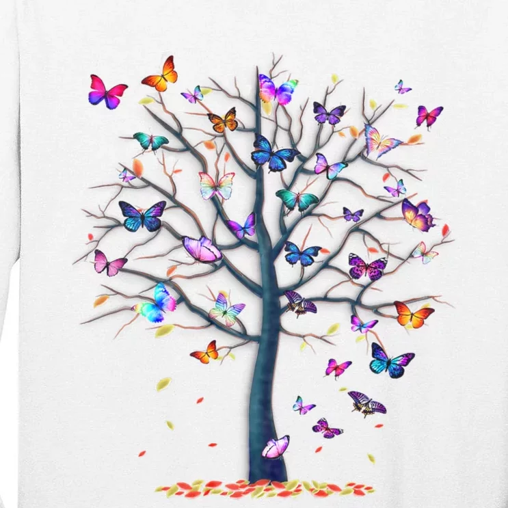 Funny Butterfly Saying Grey Classic Fit Tall Long Sleeve T-Shirt