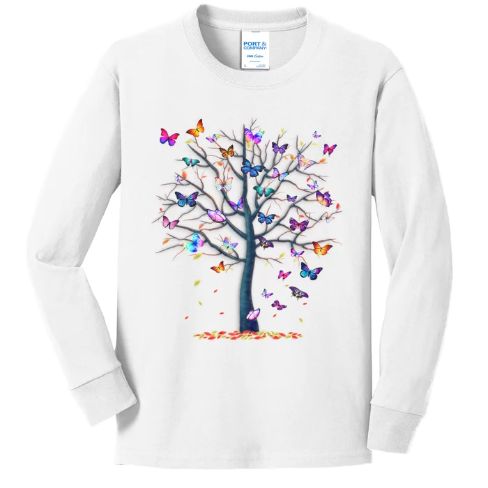 Funny Butterfly Saying Grey Classic Fit Kids Long Sleeve Shirt