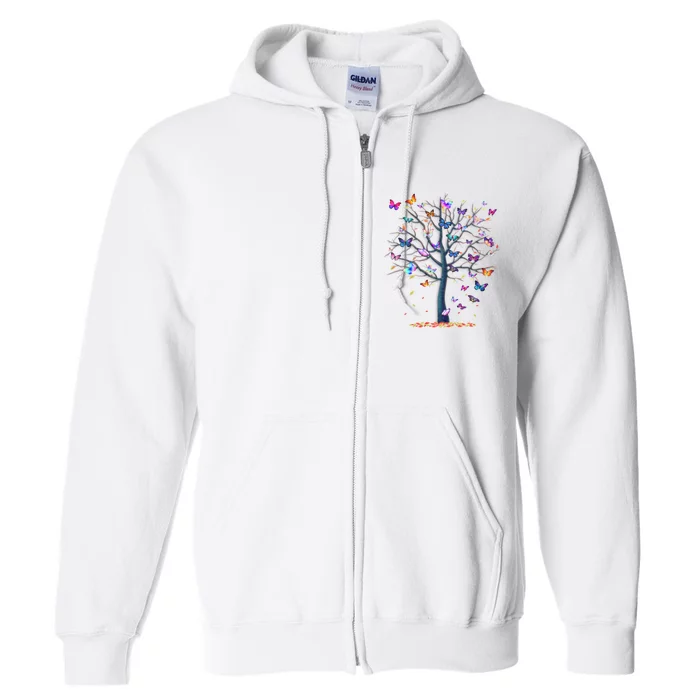 Funny Butterfly Saying Grey Classic Fit Full Zip Hoodie