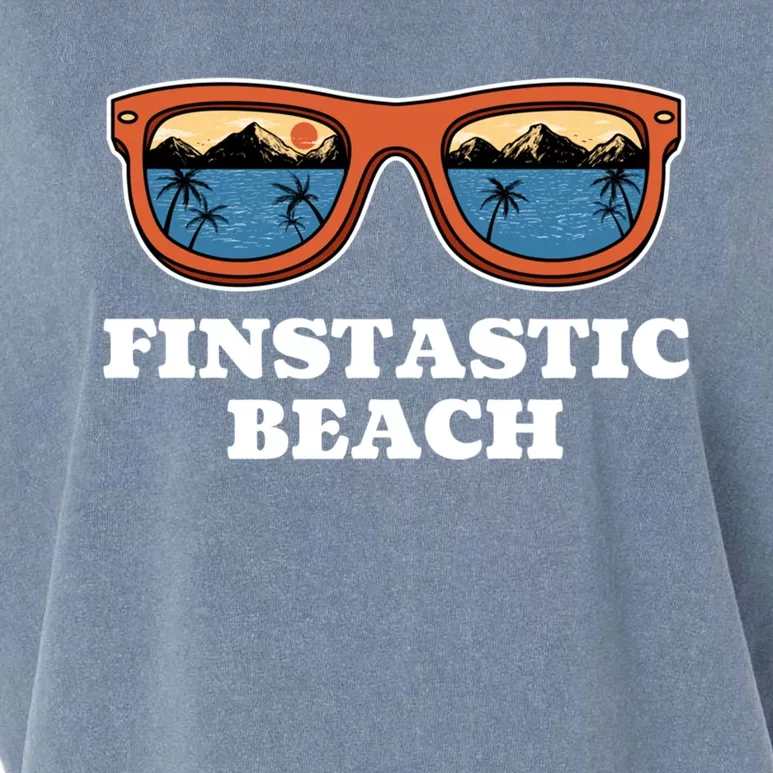 Finstastic Beach Summer Fishing Tropical Fisher Family Gift Garment-Dyed Women's Muscle Tee