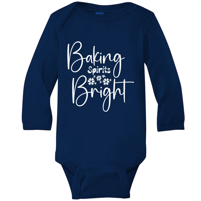 Funny Baking Spirits Bright Cooking Baker Gift Baby Long Sleeve Bodysuit