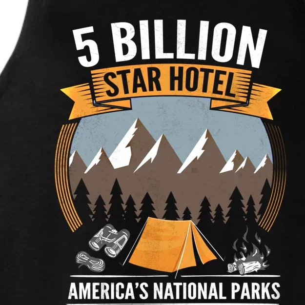 Five Billion Star Hotel National Parks Camping Outdoors Gift Ladies Tri-Blend Wicking Tank