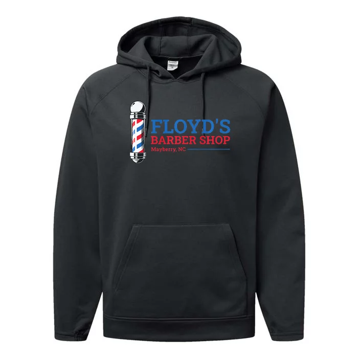 Floyds Barber Shop Mayberry North Carolina Performance Fleece Hoodie