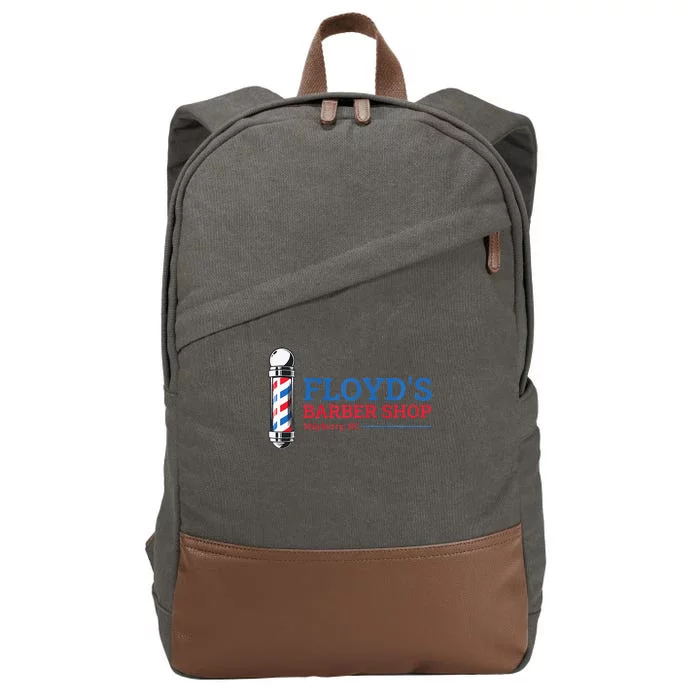 Floyds Barber Shop Mayberry North Carolina Cotton Canvas Backpack