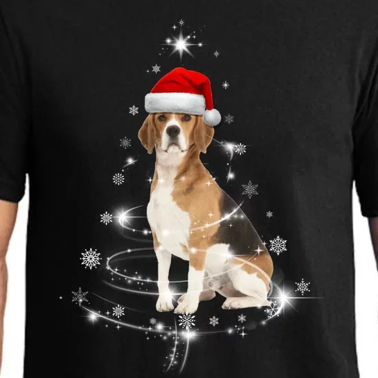 Funny Beagle Santa Merry Christmas Tree Xmas Costume Gift Pajama Set