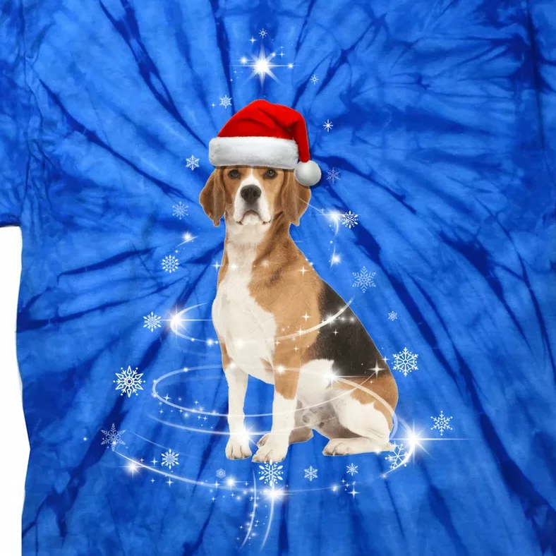 Funny Beagle Santa Merry Christmas Tree Xmas Costume Gift Tie-Dye T-Shirt