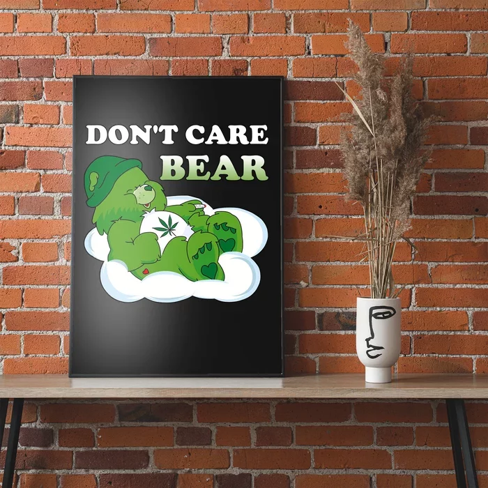 Funny Bear Smoking Weed Cannabis Poster