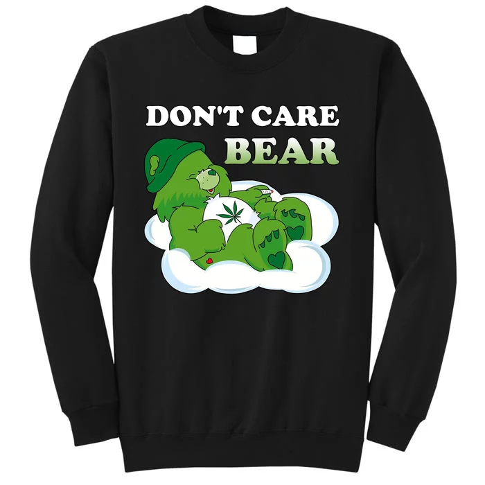 Funny Bear Smoking Weed Cannabis Tall Sweatshirt