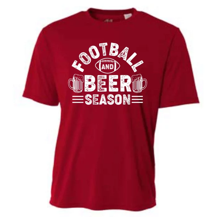 Football & Beer Season Graphic Cooling Performance Crew T-Shirt