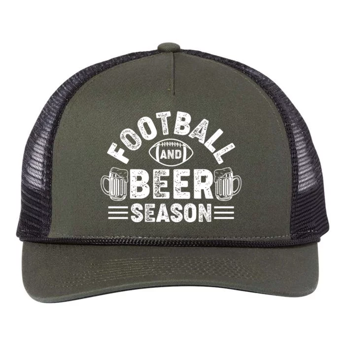 Football & Beer Season Graphic Retro Rope Trucker Hat Cap