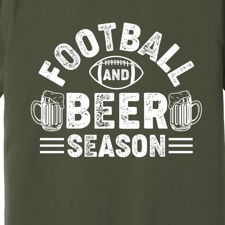 Football & Beer Season Graphic Premium T-Shirt