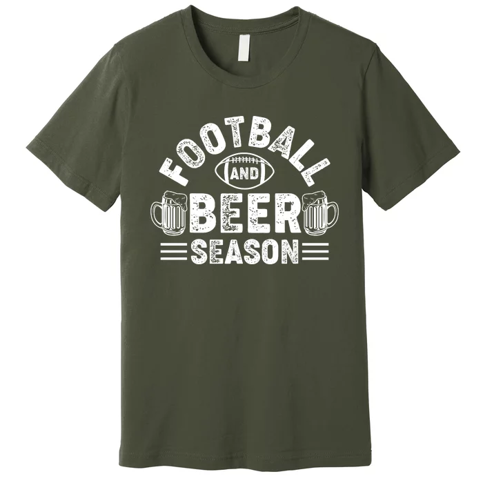 Football & Beer Season Graphic Premium T-Shirt