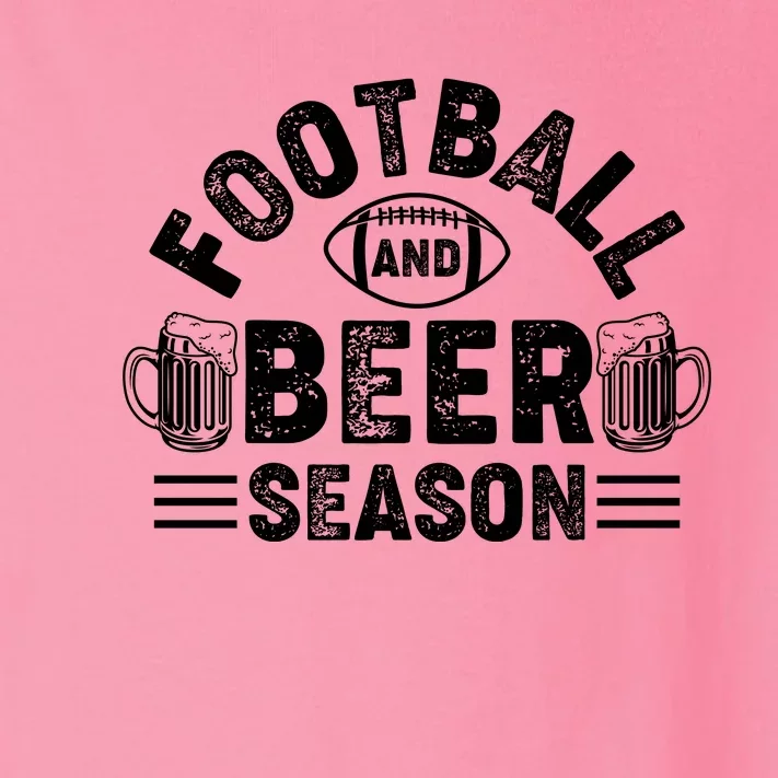 Football & Beer Season Graphic Toddler Long Sleeve Shirt