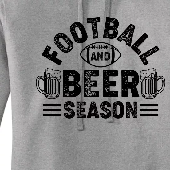 Football & Beer Season Graphic Women's Pullover Hoodie