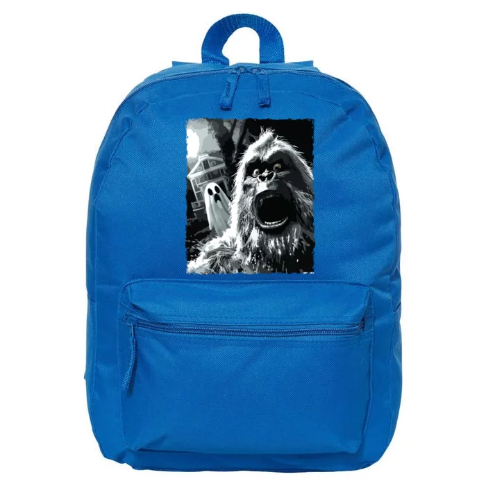 Funny Bigfoot Sasquatch Halloween 16 in Basic Backpack