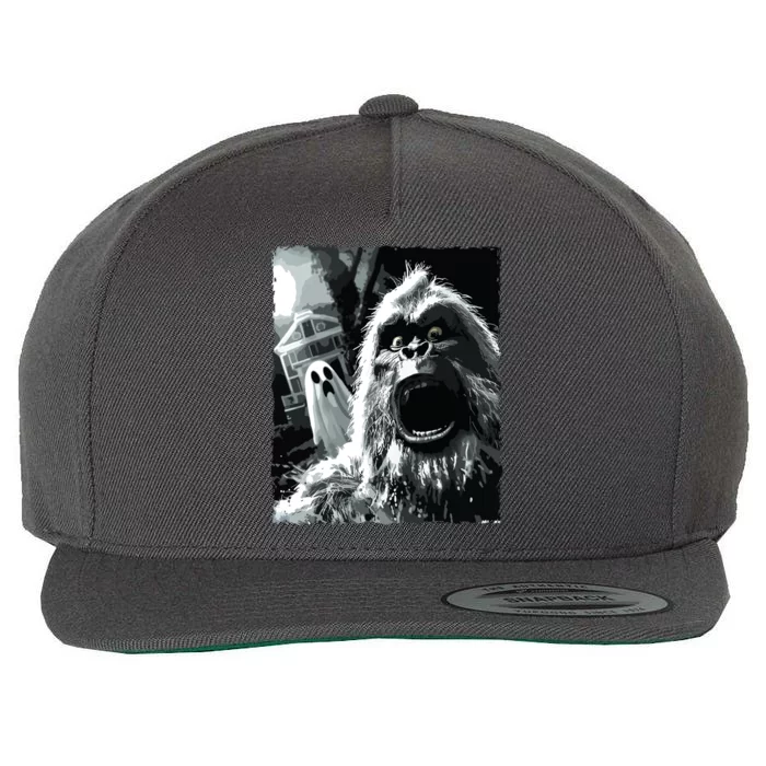 Funny Bigfoot Sasquatch Halloween Wool Snapback Cap