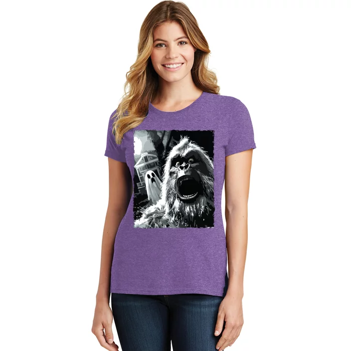 Funny Bigfoot Sasquatch Halloween Women's T-Shirt