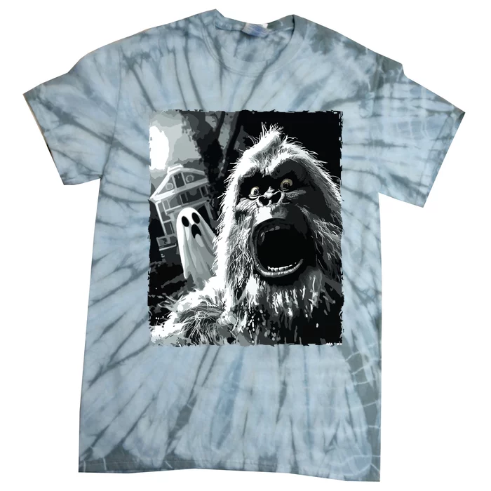 Funny Bigfoot Sasquatch Halloween Tie-Dye T-Shirt