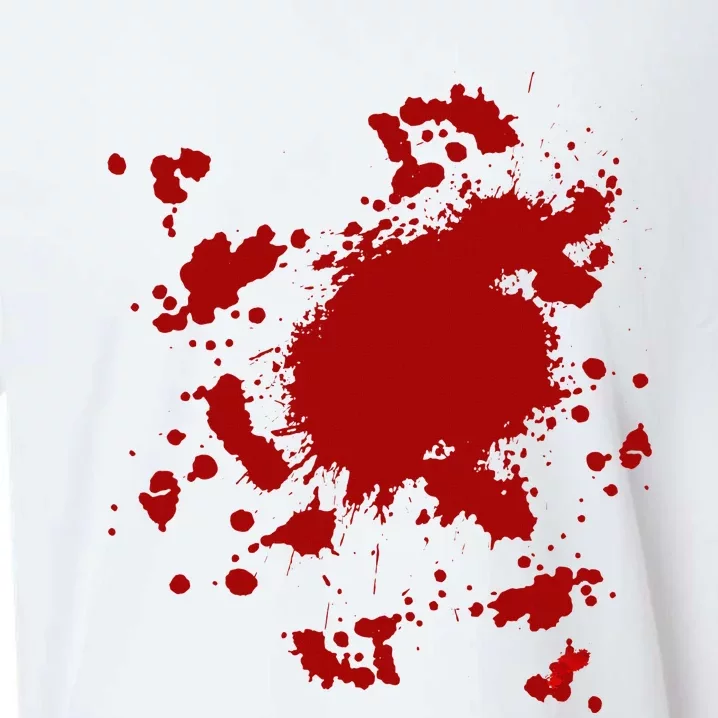 Fake Blood Splatter Gag Fancy Dress Sueded Cloud Jersey T-Shirt