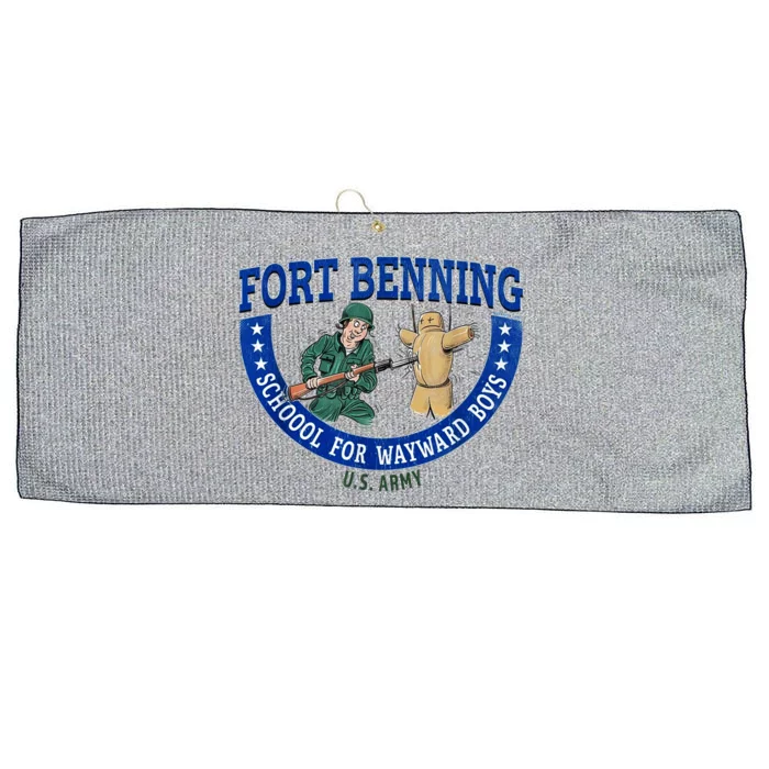 Fort Benning School For Wayward Retro Looklights Large Microfiber Waffle Golf Towel